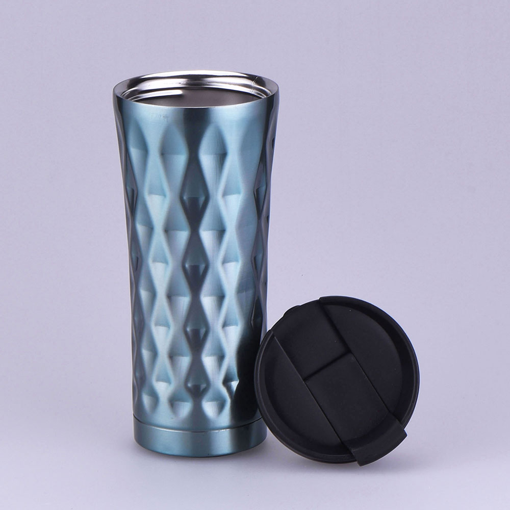 Custom Stainless Steel Double Wall 380ml 510ml Leakproof Travel Vacuum Coffee  Mug Cup Drink Tumbler with Lid and Rubber Silicone Sleeve - China Tumbler  and Insulated Tumbler price