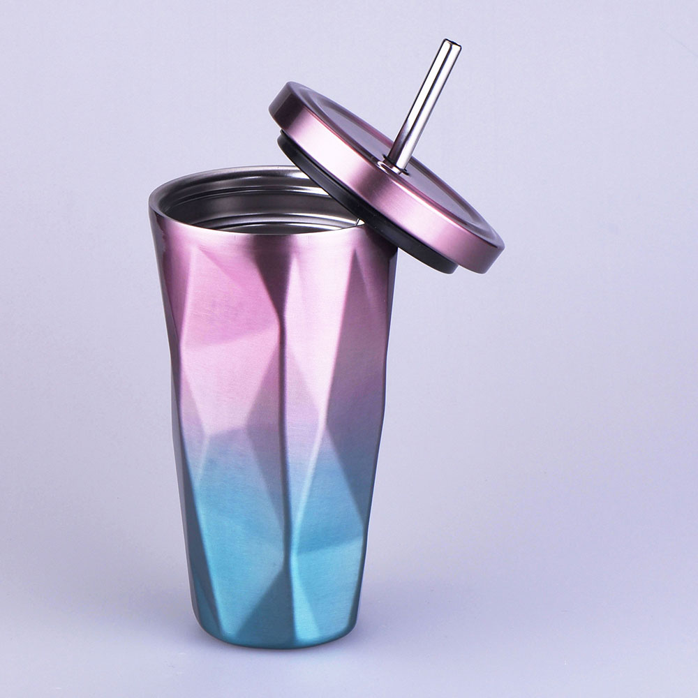 Custom Promotional Coffee Tumbler with Straw from Factory