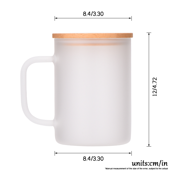 17oz Sublimatable Glass Coffee Mug - Clear